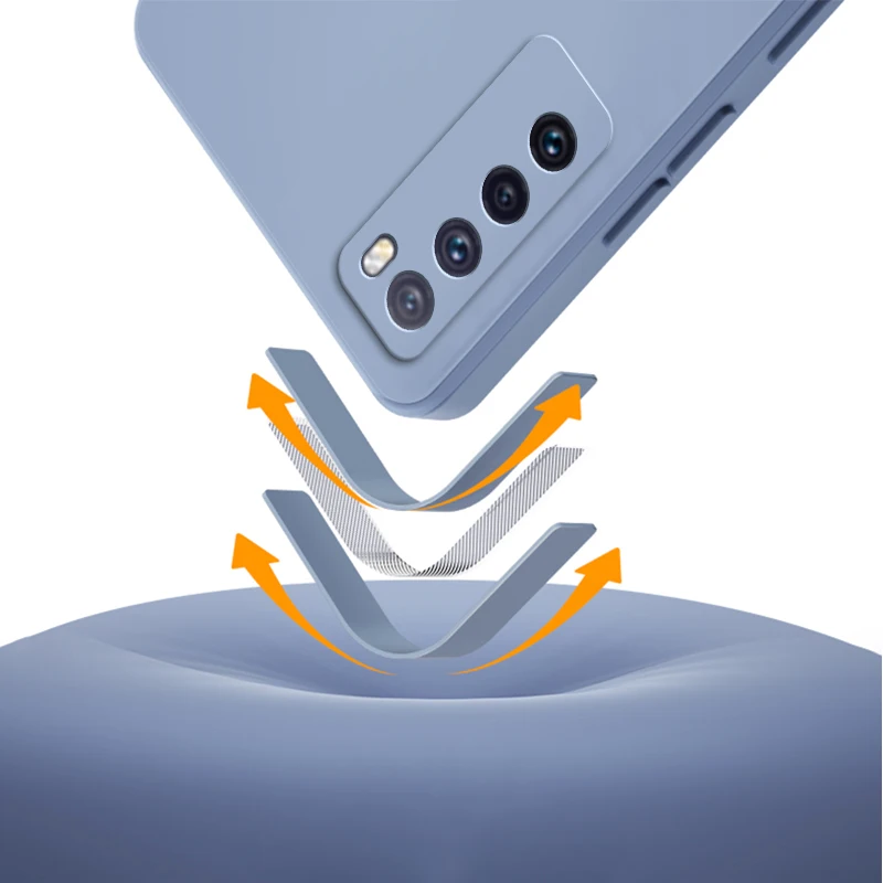Premium Shockproof Square Liquid Soft Silicone Phone Case
