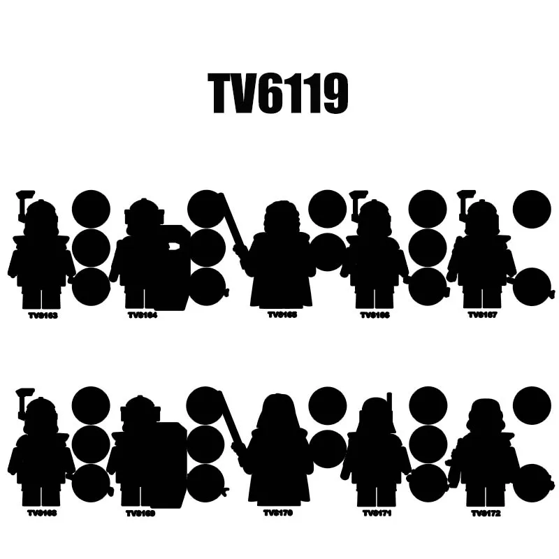 액션 피규어 영화 블록 TV6119 TV8163 TV8164 TV8165 TV8166 TV..