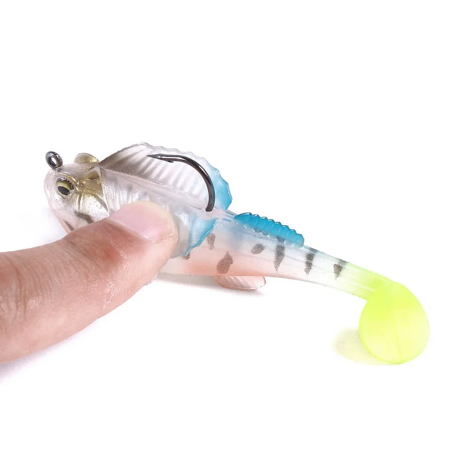 1 stücke Silikon Dark Sleeper Wobbler Angeln Locken 14g Sinking Weicher Köder Jig haken Swimbaits Bass Shad für barsch Tackle – Detail 10