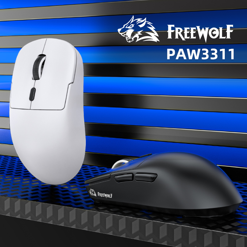 FREEWOLF A6 LIGHTWEIGHT MOUSE,Bluetooth 2.4G wired three modes pad PC laptop  ALL-ROUND GAMING MOUSE