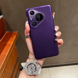 Luxury Rubberized Matte Hard Plastic Phone Case Cover for Huawei P50E (Purple)