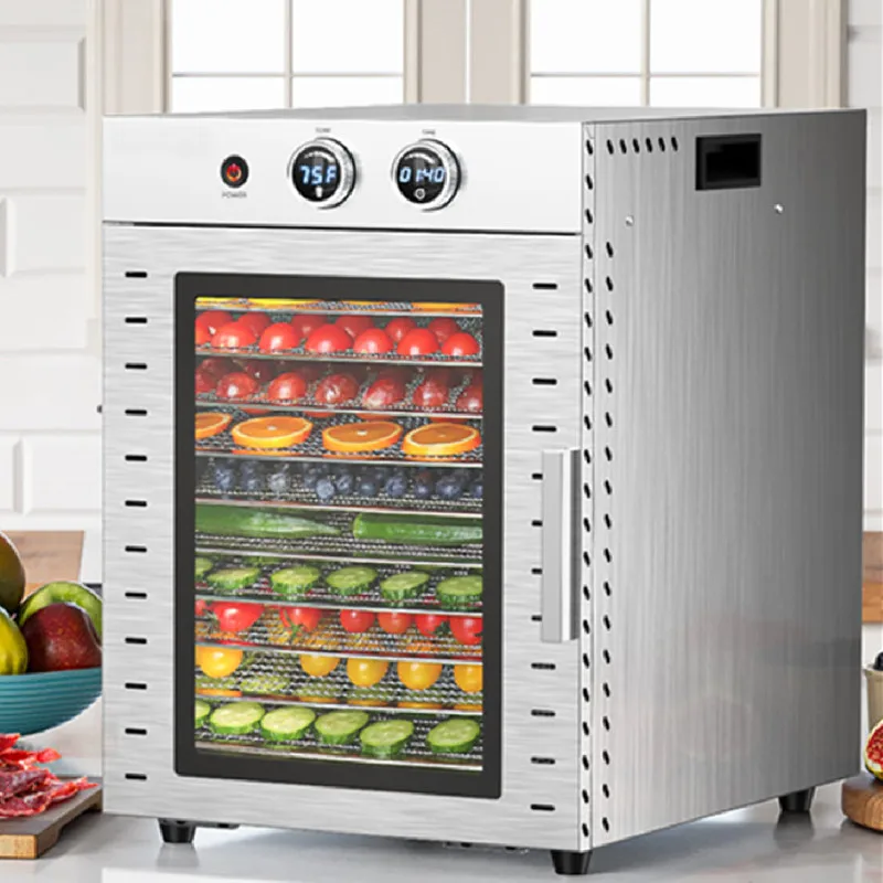 12 Layer Dryer Fruit Machine Dehydrator Household Double Knob Timing Suitable For Food And Dried Meat Fruits And Vegetables