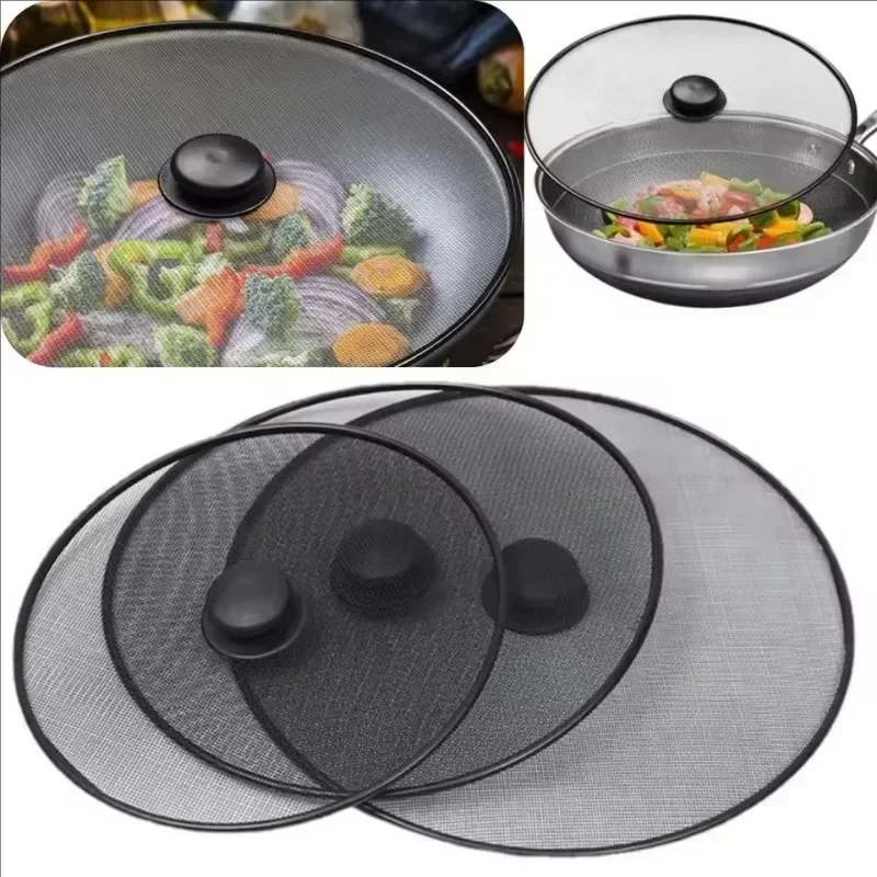 Kitchen Splatter Screen Kitchen Splash Guard Microwave Splatter Lid Stainless Steel 29/33CM