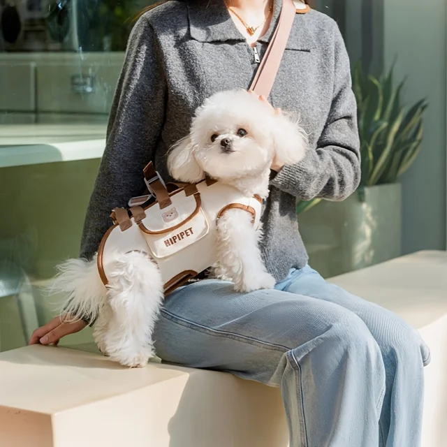 Small Dog Harness Bag Dog Leash Outdoor Portable Breathable Traction Puppy Backpack Can Be Carried Cat Sling Bag Pet Supplies 4