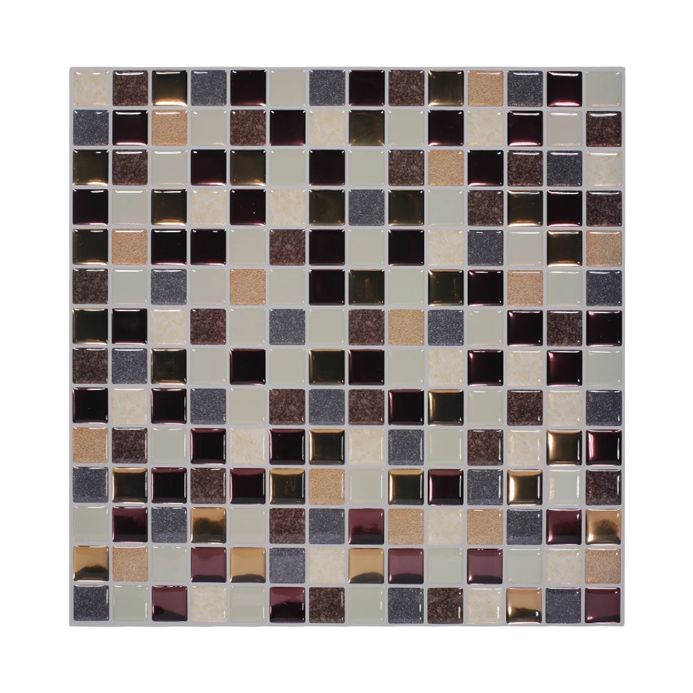 Vividtiles 12*12 Inch Self Adhesive Waterproof Wallpaper Peel And Stick  Marble Brown Mosaic 3d Kitchen Tiles Sticker - 10 Sheet - Wall Stickers -  AliExpress