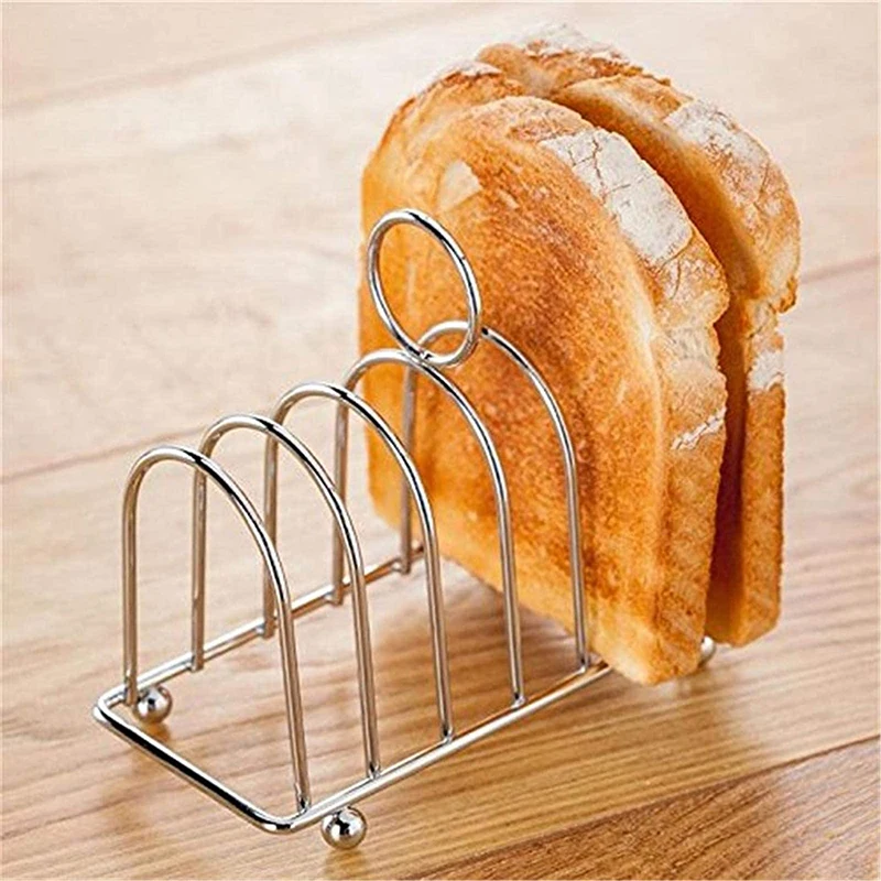 StainlessSteelToastBreadRackRestaurantHomeBreadHolder6Slices
