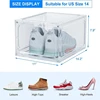 Foldable Acrylic Plate Shoes Storage Box Space Saving Stackable Thickened Shoe Sneaker Storage Organizer Case Easy To Assembly 2