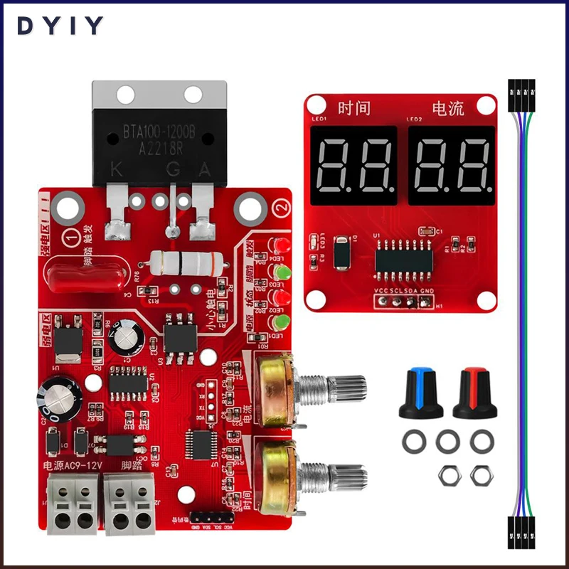 NY-D01 Spot Welders Control Board Kit Digital Display Spot Welding Machine Time and Current Controller Panel Timing Ammeter diy time control board 40a 100a for spot welder updating current controller with digital display battery spot welder machine
