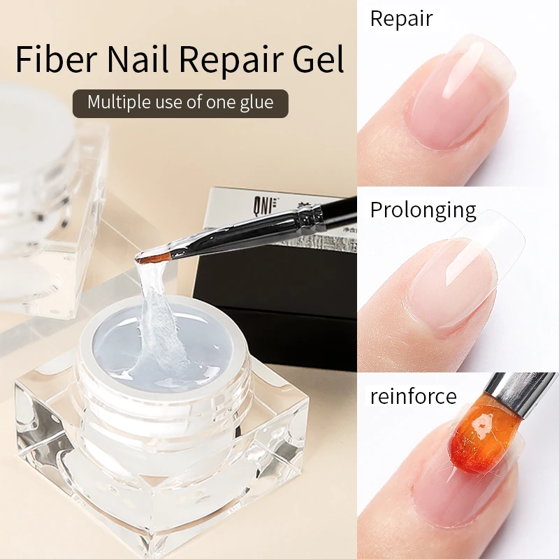 RS NAIL 5ml Fiber Extension Gel Polish Cracked Nail Repair Gel Semi Permanent UV LED Building Construction Varnish Manicure