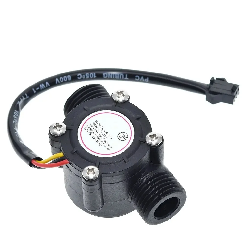 DC 5-18V Water Flow SensorFlowmeter Hall Flow Sensor Water Control Liquid 1-30L/min 2.0MPa Sensor Switch YF-S201 water flow sensor