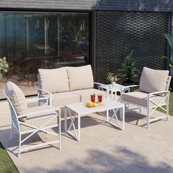 Outdoor Patio Furniture Sectional Set with Coffee Table 1