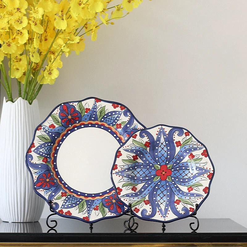 

Hand Painted Ceramic Plate Decoration European And American Handicrafts Plate Decoration Creative Home Decoration Porch living r