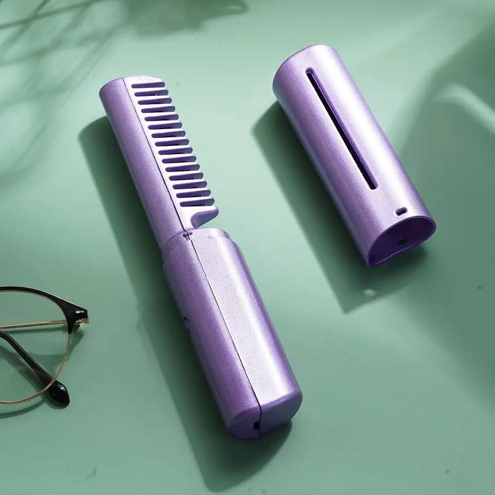Description Picture 3 of itemStraight Hair Comb Curling Stick Mini USB Charging For Wireless Hair Straightener Heatable Lazy Person Portable Travel Roll
