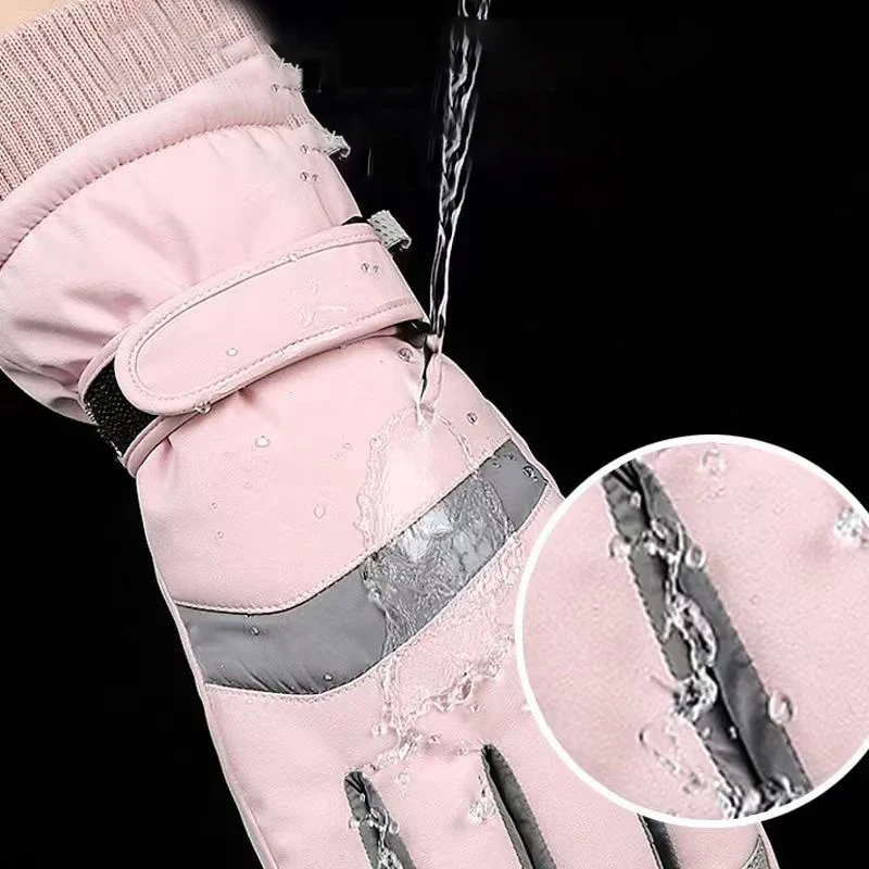 Skiing Women Men Motorcycle Gloves Winter Cycling Thick Fleece Warm Gloves Tick Touch Screen Waterproof Windproof Gloves Fashion 4