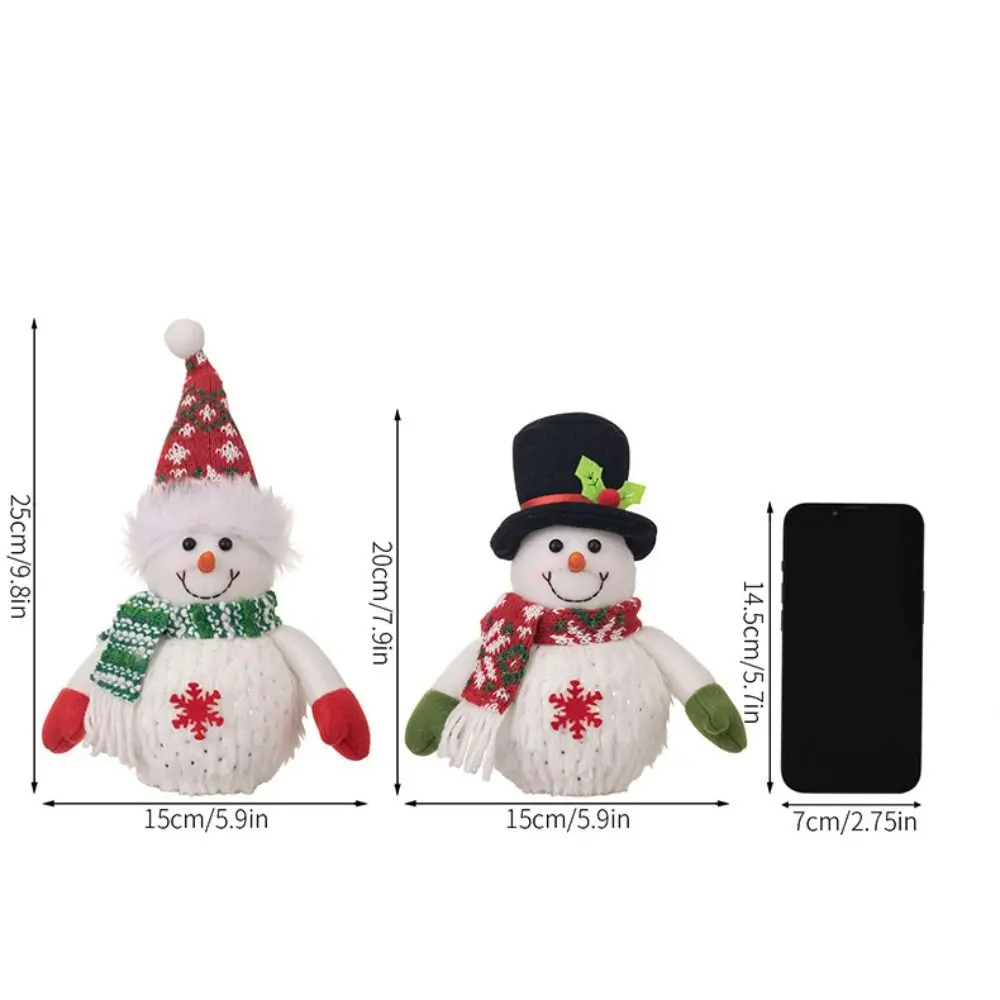 Luminous Santa Dolls Christmas LED Lights Cute Soft Plush Xmas Tree Decorations Funny Creative Home Furnishings Xmas Gifts