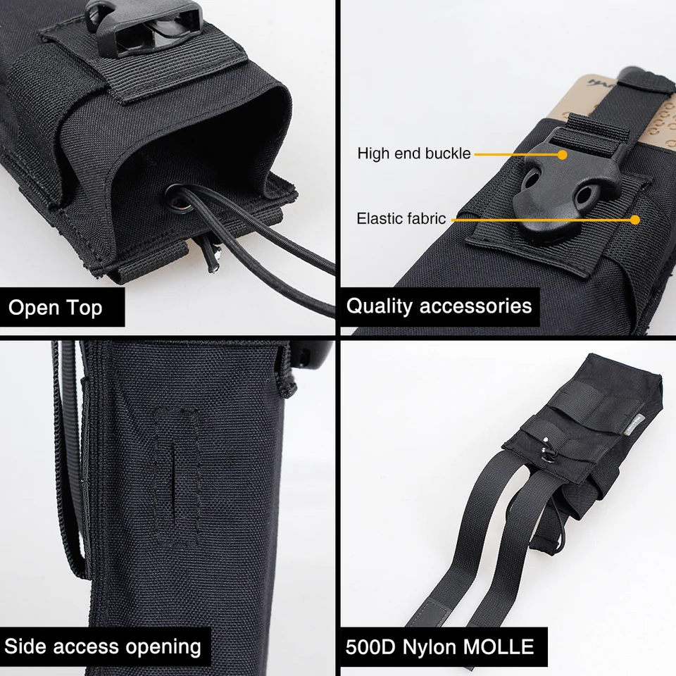 IDOGEAR Radio Antenna Relocation MOLLE Pouch Holder For PRC152 PRC148 – Airsoft/Hunting