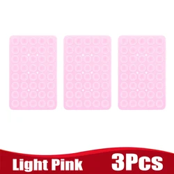 Silicone Suction Cup Phone Holder with Multifunctional Anti - Slip Design and Double - Sided Detachable Pad (Light Pink 3Pcs)