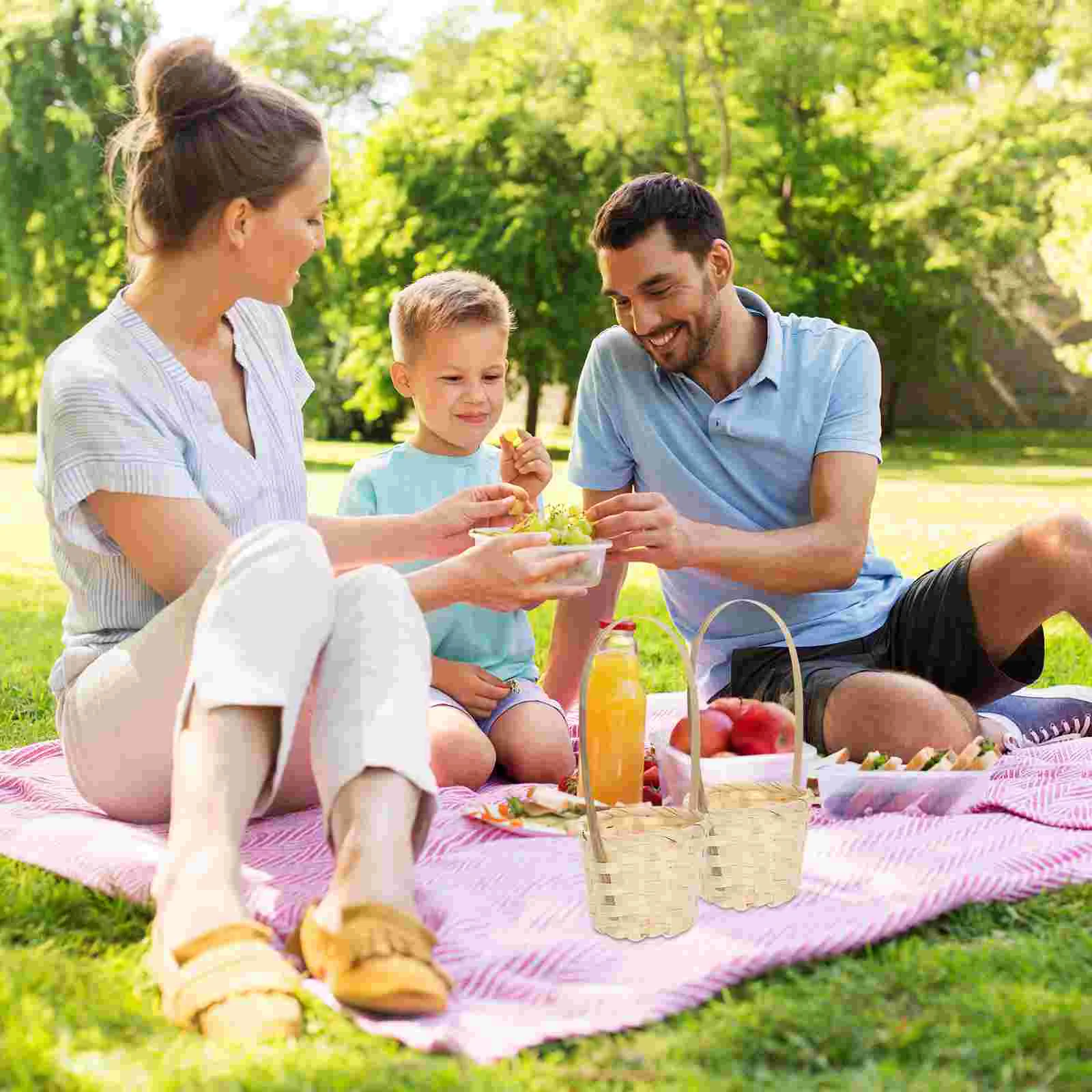 

8 Pcs Woven Storage Basket Hamper Miniature Flower Baskets Picking Party Gift Packing Portable Bamboo Child Handmade