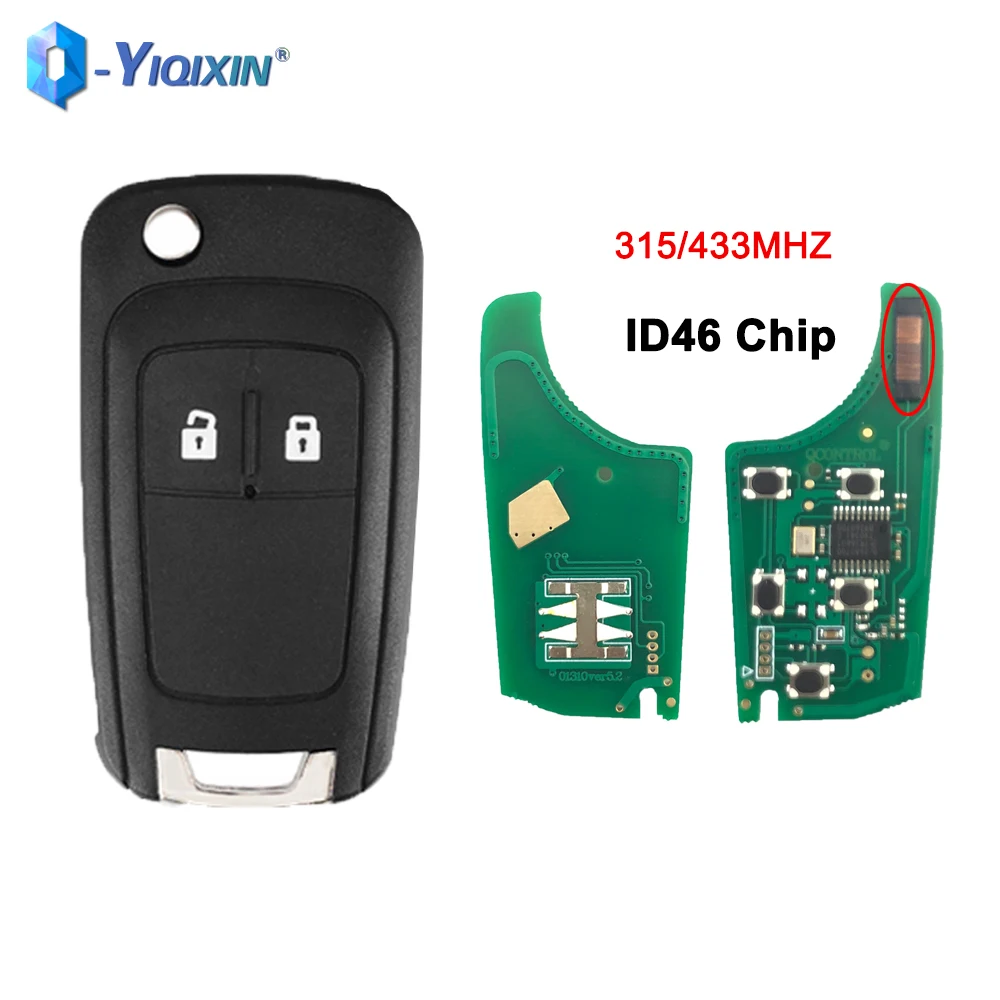 433Mhz 2 Buttons Remote Key For Vauxhall Opel Astra J Corsa E Insignia Zafira C 2009-2015 Transponder Chip ID46 315Mhz Flip Car cadillac srx cts xts dts 2010 2015 smart proximity remote key ask 315 433mhz id46 chip fcc nbg009768t p n 22865375