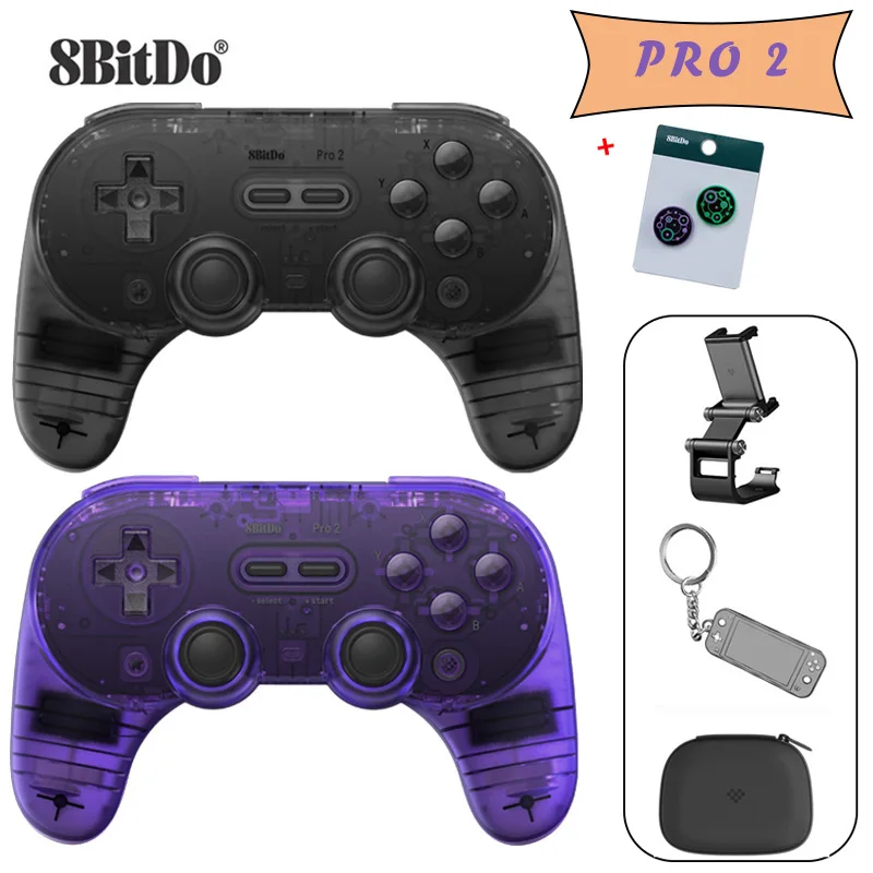 

8Bitdo Pro 2 Exclusive Colors Bluetooth Controller Wireless Gamepad Joystick for Switch OLED PC macOS Android Steam Raspberry Pi