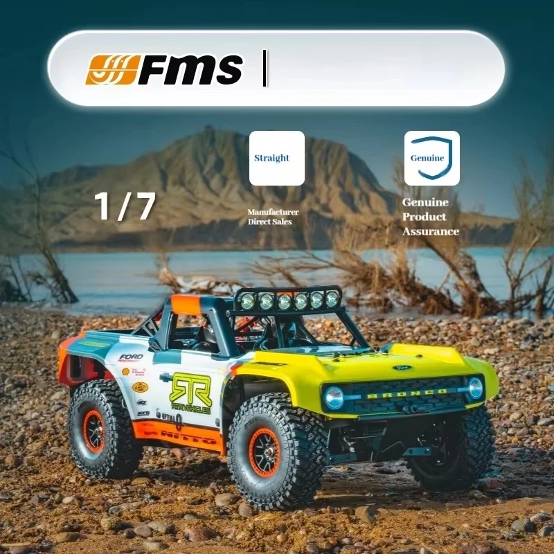 Fms 브롱코 RC 4륜구동 브러시리스 고속 숏카드 레이싱 트럭 LED 전면 독립형 리어 스트레이트 액슬 아웃도어 모델