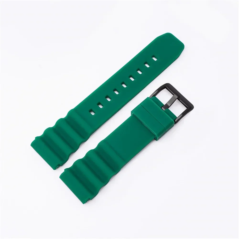 Soft Silicone Strap for Sport Diving Waterproof Watch Band - 20mm/22mm