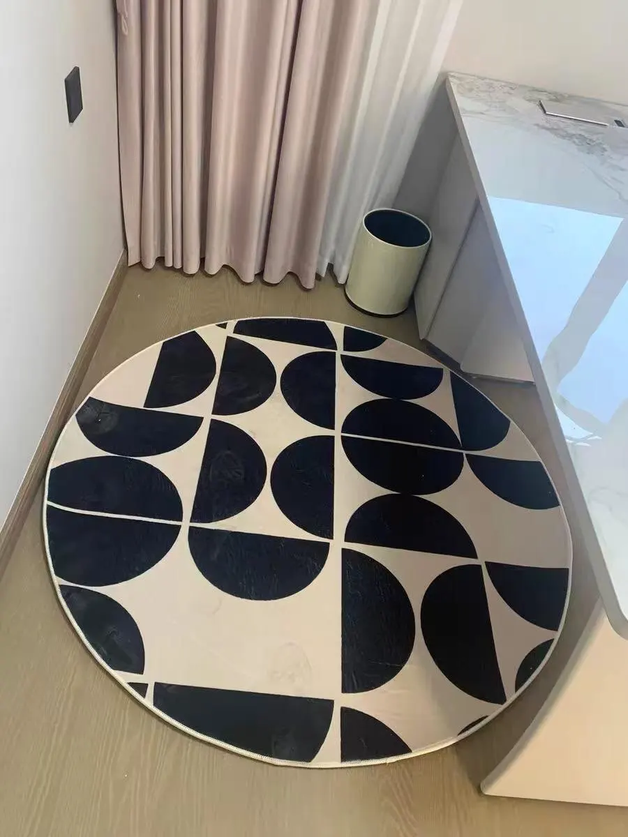 Fluffy Soft Living Room Decoration Carpet Light Luxury Rugs for Bedroom Large Area Round Lounge Rug Home Study Thicken Plush Mat photo review