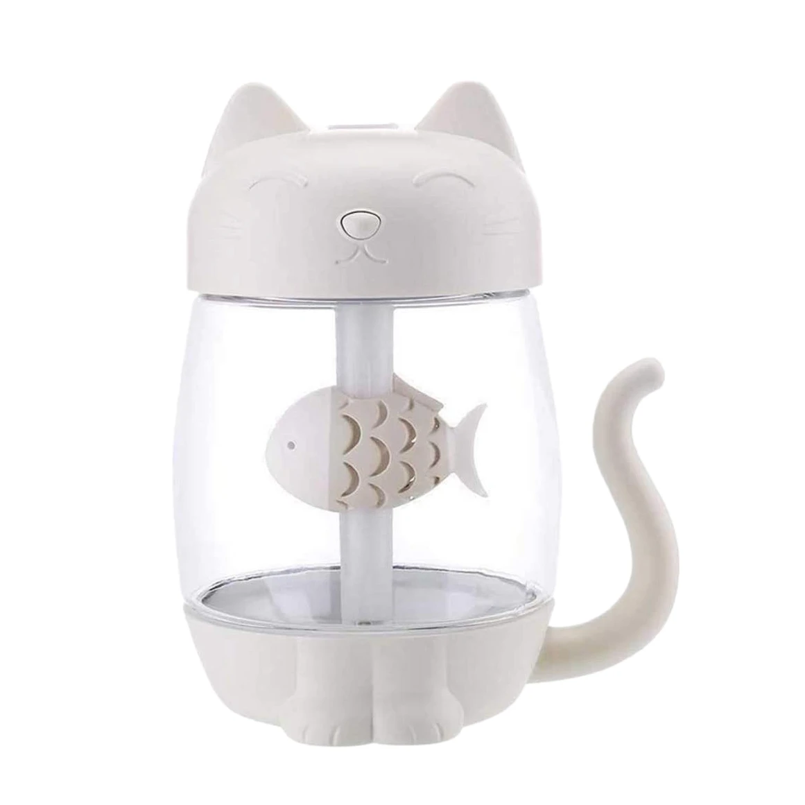 

350ML USB Cat Air Humidifier Cool Mist Adorable Mini Landscape Humidifier Mini USB Fan for Home Bedroom Office Car D