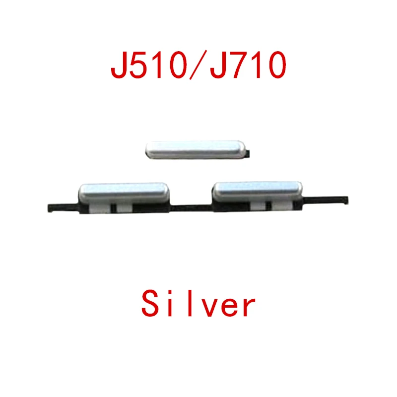 삼성 갤럭시 J5 2016 J510 J510F J5108 J7 2016 J710 J710F J7108용 전원 스위치 버튼 1세트, 사이드 볼륨 음소거 온/오프 키