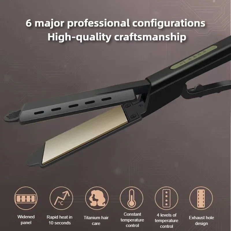 Electric Hair Straightener Hair Straightening Bangs Portable Steam Straightener for Home Splint Constant Temperature 4 Gears