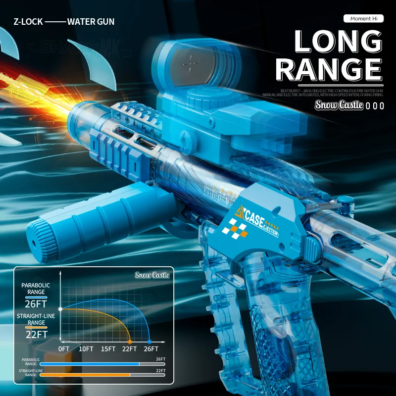 Fire Breathing Dragon Electric Water Guns Toys For Kids Automatic Linkage Children Shooting Game Squirt Gun Summer_voghion.com