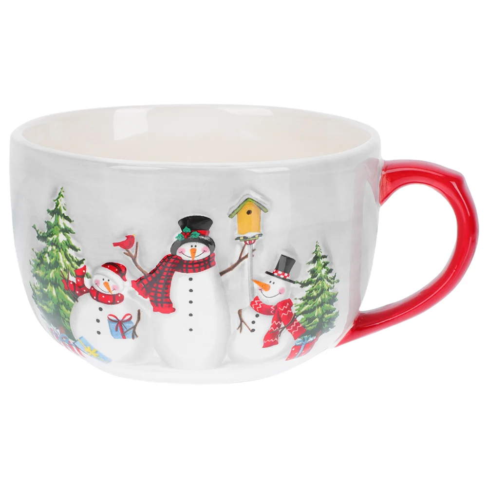Rétro Bonhomme De Neige Vintage De Noel Tasse Céramique
