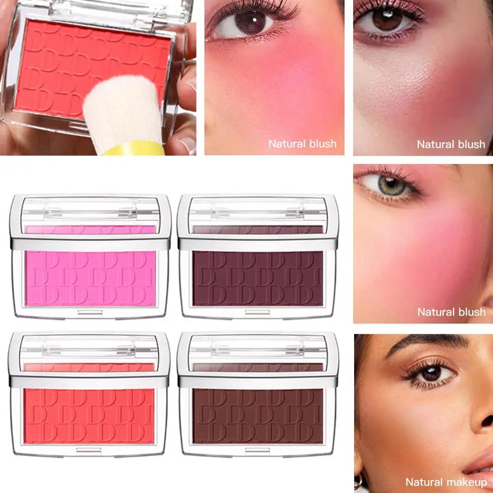 Matte Embossed Rosy Blusher High Pigmented Face Contouring Makeup_voghion.com