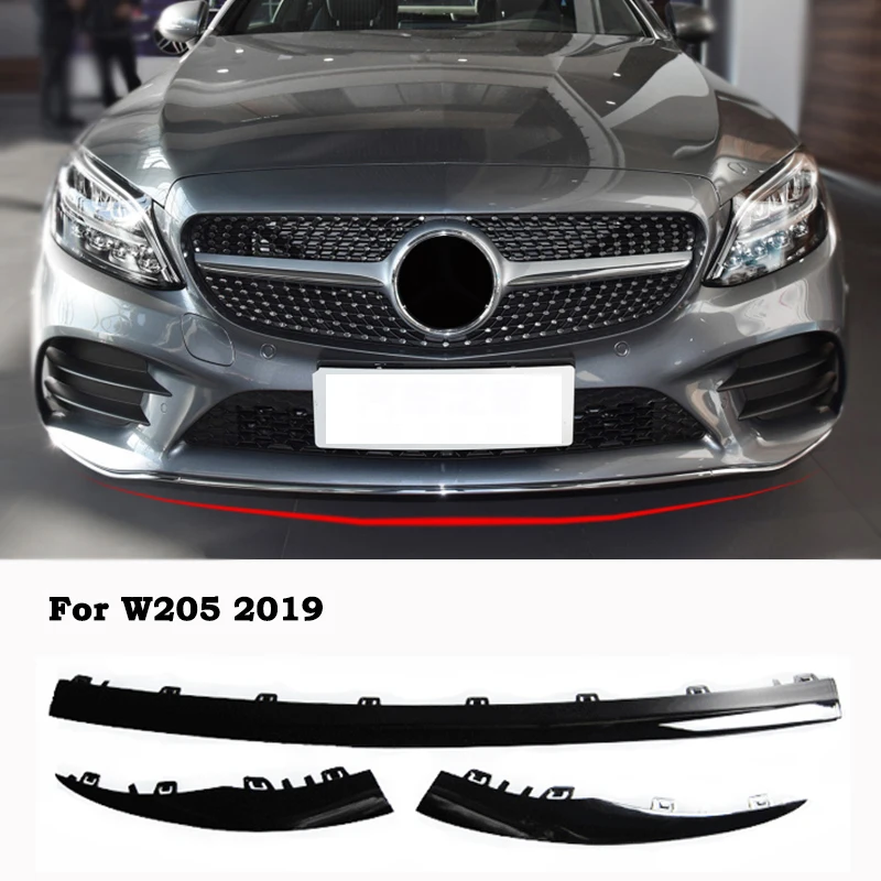 Front Lip Spoiler Chrom Chrom Trim Für Mercedes Benz C Klasse W205  