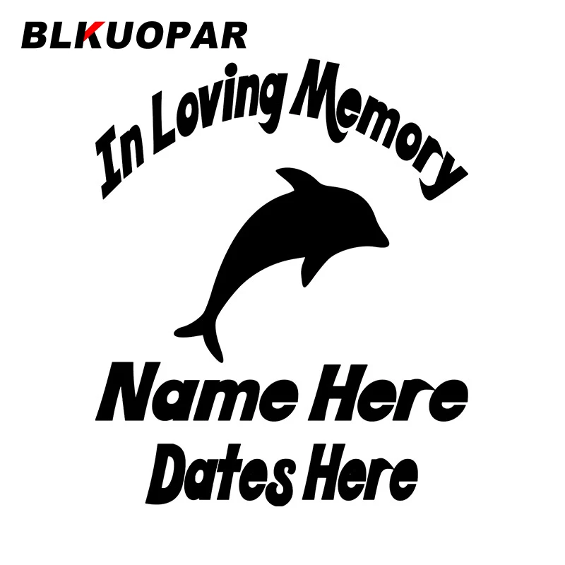 BLKUOPAR 사랑의 메모리 이름으로 여기 날짜 자동차 스티커 자외선 차단제 세련된 데칼 재미 있는 자외선 차단제 크리에이티브 자동차 스타일링