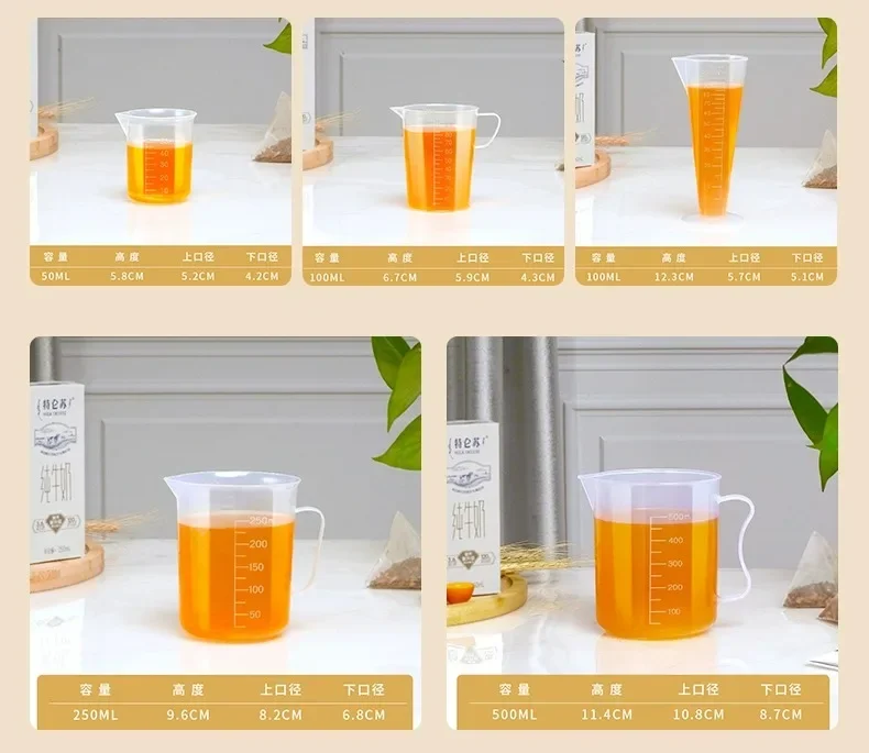 Bicchiere Misuratore In Polipropilene 100ml - Graduato, Autoclavabile, Marchio Alquera