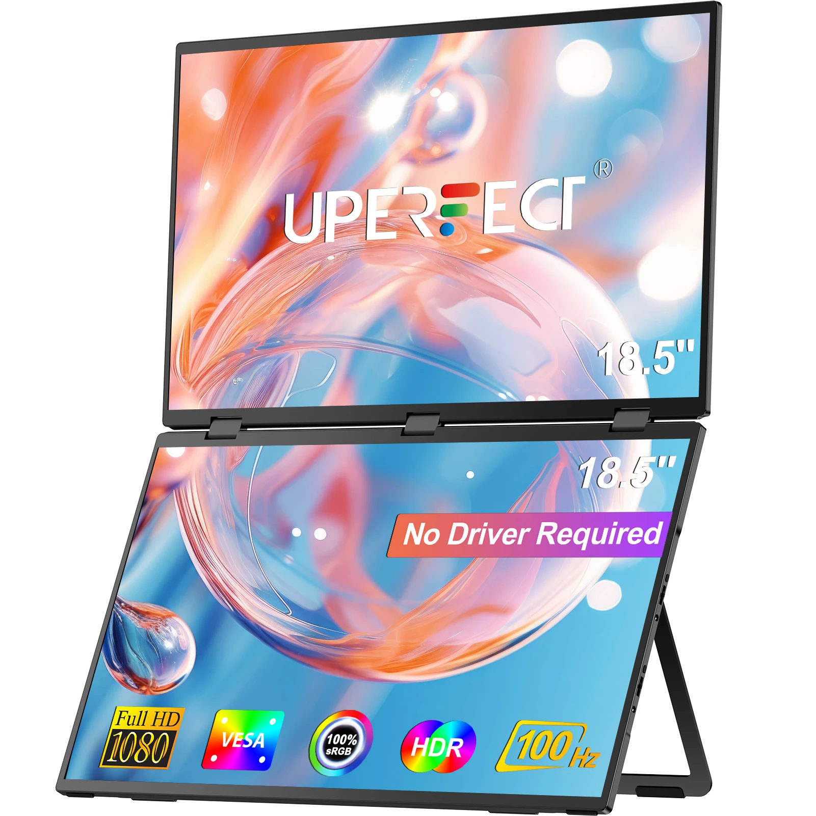 UPERFECT UStation Δ / Delta Plus 스택형 모니터 노트북 듀얼 스크린 접이식 드라이브 필요 없음 18.5..