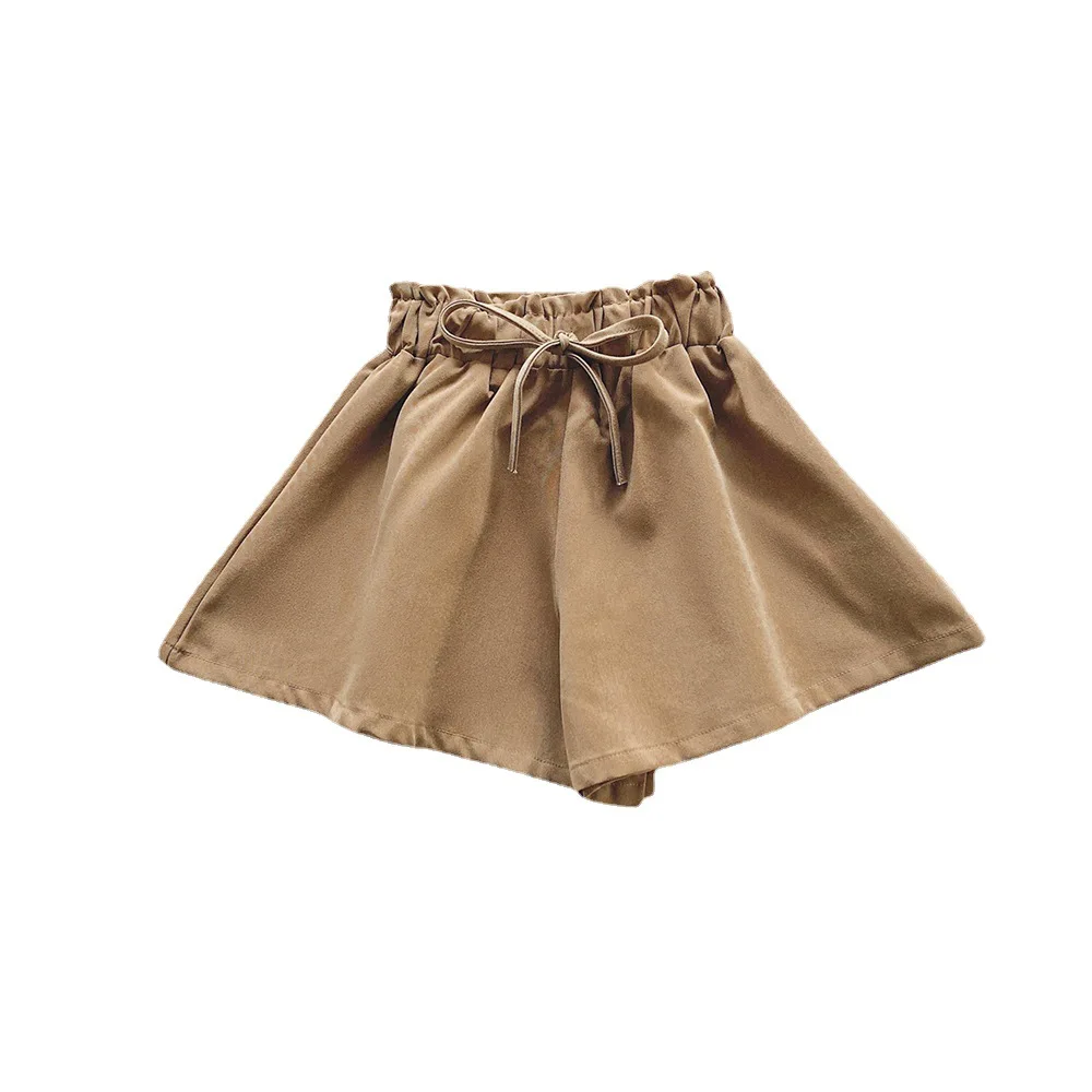 Solid Color Girls Summer Baby Girl Fashionable Children's Wide-Leg Hot Pants Kids Girls Mini Shorts