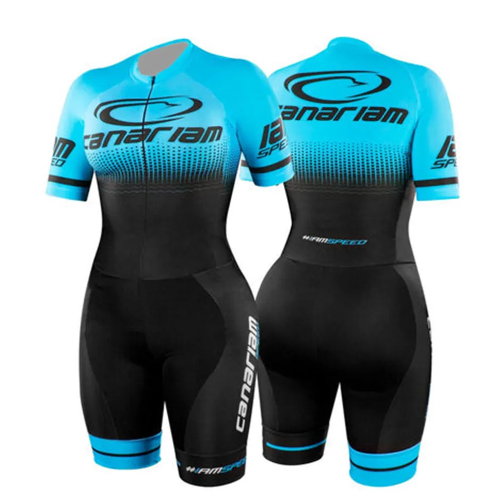 2023 Women Short Sleeve Speed Skating Suit Jumpsuit Roupa Ciclismo Straight Row Wheel Speed Skating Ironman Racecourse 5