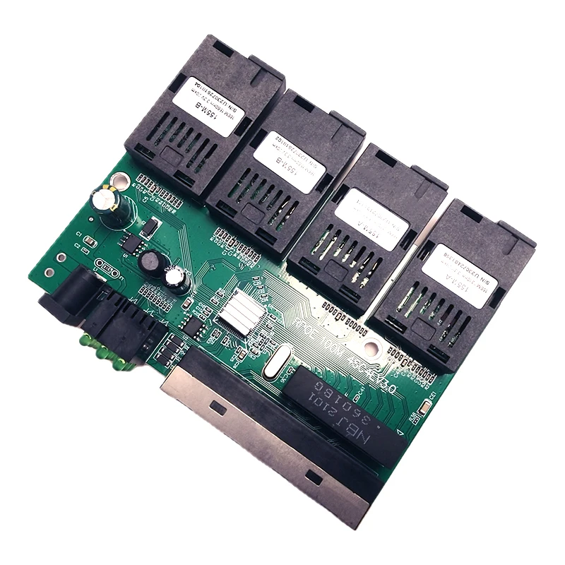 10/100M 4F4E / 4F2E POE 고속 이더넷 파이버 스위치 출력 12V 광 미디어 컨버터 이더넷 SC PCBA placa 메트로 보드