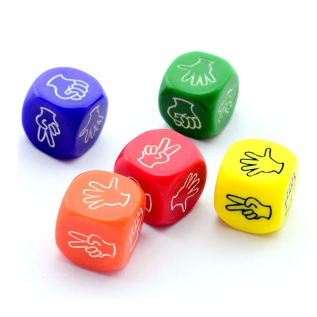 Dice Set, 6 Sided 6 Colors 12Pcs Finger Guessing Game Dice 20mm Rock Paper  Scissors Game Dice For Adults Kids Family Party Portable Compact Board Game  Dice 