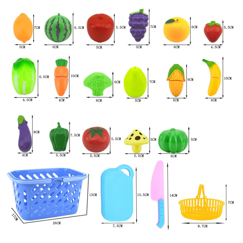 NEW Children Kitchen Pretend Play Toys Cutting Fruit Vegetable Food Miniature Play Do House Education Toy Gift for Girl Kid