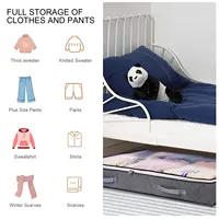 Foldable Under Bed Storage Bag Quilt Organizer Bag Large Capacity Dustproof Clothes Bag with Clear Window & Handles for Bedroom 1