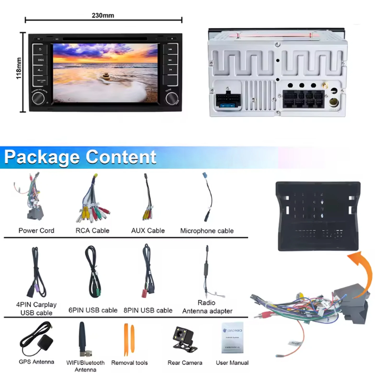 Android Car Radio for VW Volkswagen Touareg T5 Transporter Multimedia Player Sup