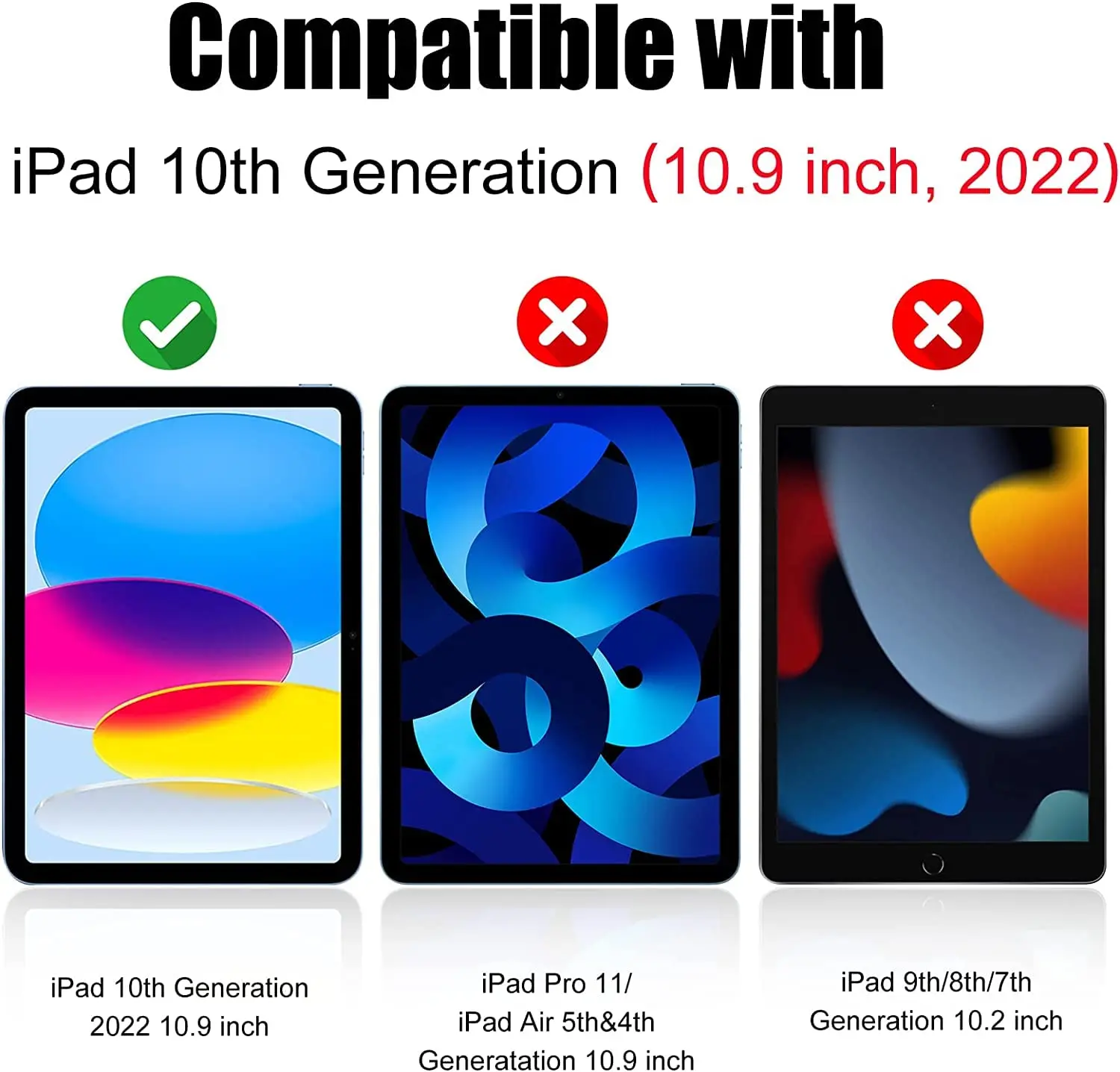 (3 Packs) Tempered Glass For Apple iPad 10 2022 10.9 10th Generation A2696 A2757 Anti-Scratch Screen Protector Tablet Film