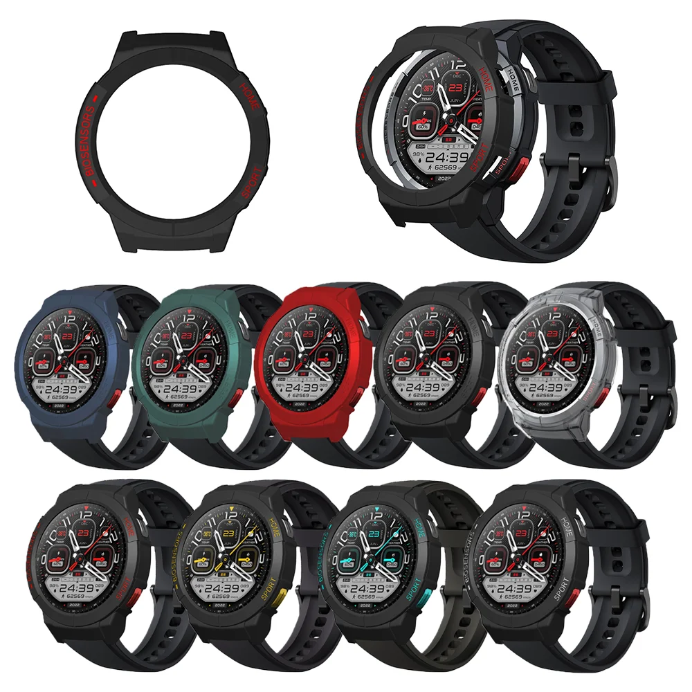 PC Watch Case Mibro GS Hollow Anti-fall Anti-scratch Protection Shell SmartWatch Replace Half Pack Protect Cover Accessories