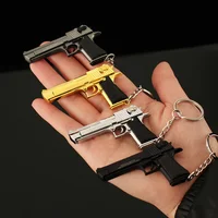 1:4 Metal Desert Eagle Premium Detachable Pistol Metal Pubg Toy Gun Model Collection Decorations Wooden Gift Alloy Keychain 2