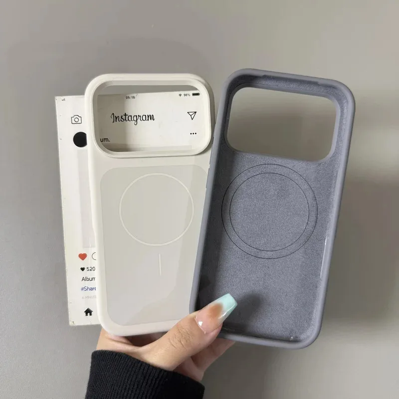 Premium Liquid Silicon MagSafe-Compatible Case with Wireless Charging Support