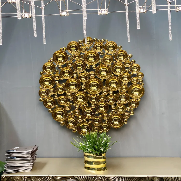 

Boca Do Lobo living room pure copper stainless steel porch decorative mirror Angel Eye