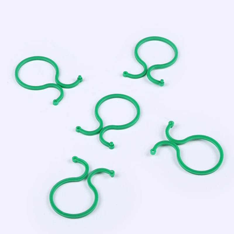 Plastic Garden Vine Strapping Clips Tie Plant Bundled Buckle Ring Holder Garden Tomato Plants Stand Support Tool 50/100Pcs